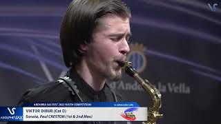 ANDORRA SAX FEST 2023: Viktor Dibur plays Sonata, Paul CRESTON (1st -2nd)