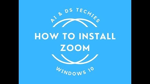 How to install Zoom | AI & DS Techies