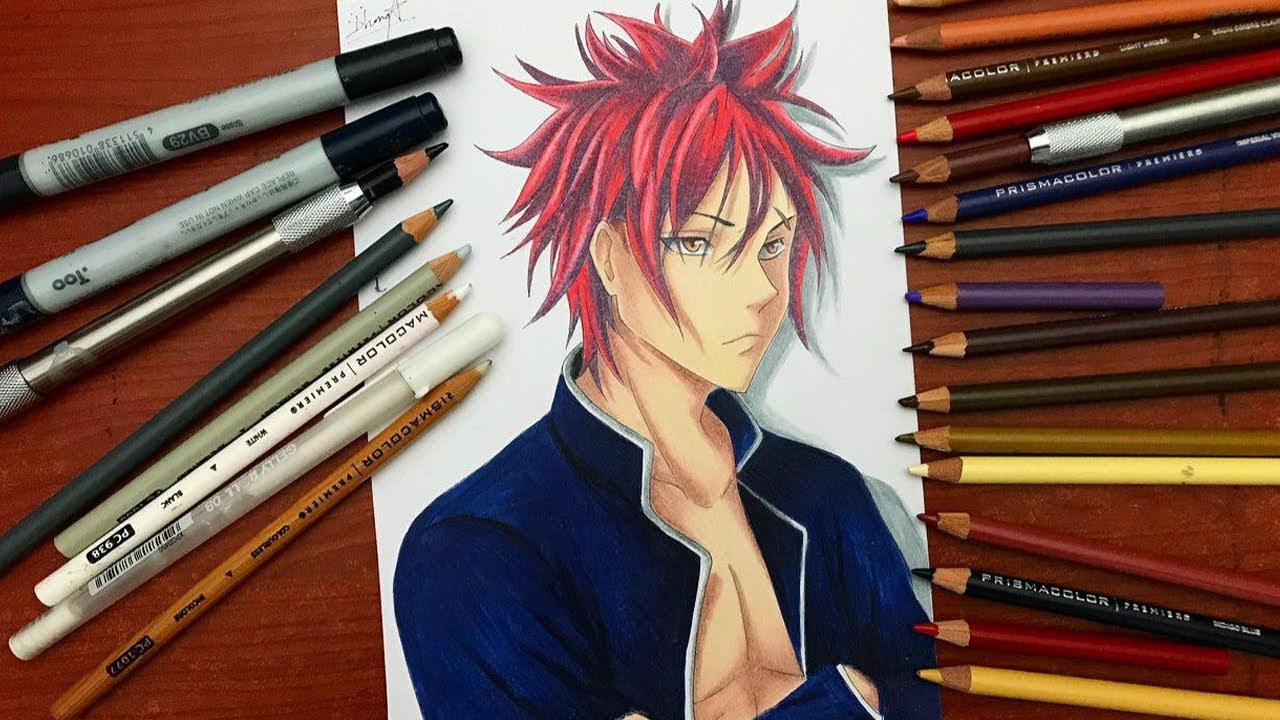 Speed Drawing - Yukihira Soma New Look (Shokugeki no Soma/Food