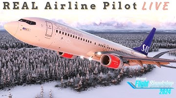 PMDG 737-800NG in MSFS 2024 | Pre-Release | Real Airline Pilot? | SAS winter OPS | #boeing #msfs2024