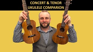 What is the difference in sound between a concert and a tenor ukulele?