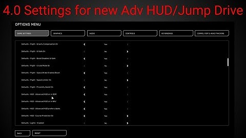 Last minute Keybinds/Settings for 4.0 Adv HUD