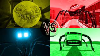 Choo Choo Charles Vs Spider Mcqueen Eater Vs House Head Vs School Bus Eater In Tiles Hop Edm Rush
