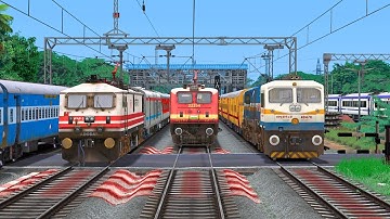 RAJDHANI OVERTAKE 2 TRAIN IN SAME STATION | BUMPY RAILROAD | Train Simulator | Railwork | NTG GAMING