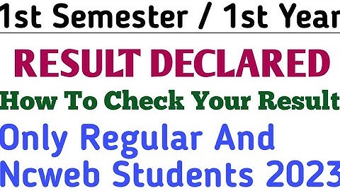 DU 1st Semester/1st Year Result Declared For NCWEB And REGULAR Students. How To Check Your Result ?