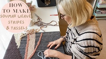 HOW TO CREATE SOUMAK, STRIPES & TASSELS IN A WEAVE | Weaving Techniques | Didsbury Art Studio