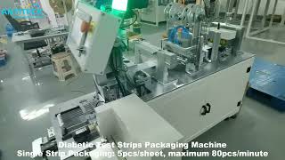 Diabetic Test Strips Packaging Machine For Single Strip Packaging- 5 Strips/Sheet - Glucose Strip
