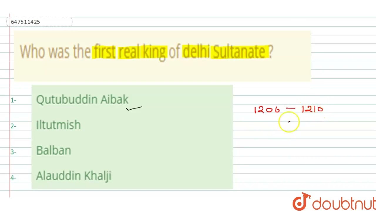 Who was the first real king of delhi Sultanate ? CLASS 14 SULTANATE