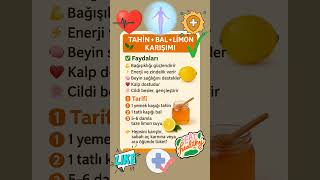 ✨ Şifa Deposu: Tahin + Bal + Limon Karışımı ✨