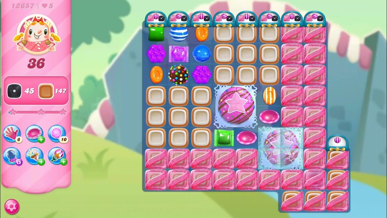 destroy cake bomb with UFO | candy crush saga level 12657 - YouTube