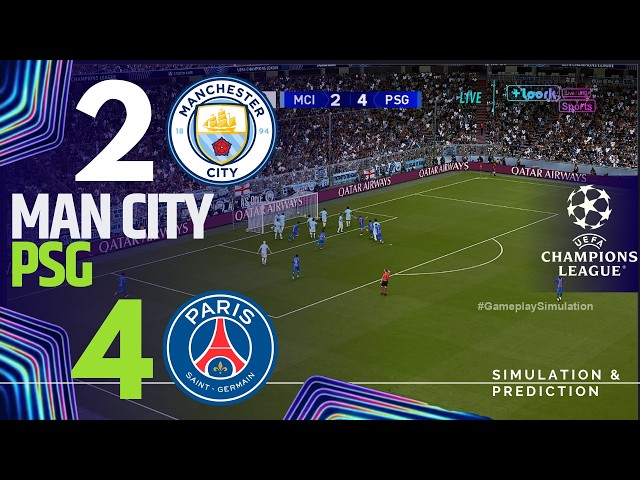 ⚽ Manchester City 2-4 PSG HIGHLIGHTS✅| UEFA Champions League 26/27 | Match Simulation/Recreation