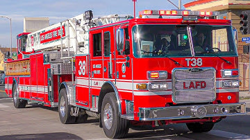 LAFD Light Force 38 & Rescue 64 Responding