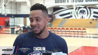 CJ McCollum on Zion Williamson, being ready for the rest of the season | Pelicans Practice 2-24-22