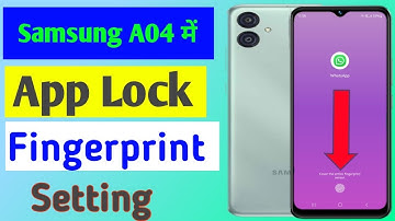 Samsung A04 me app me fingerprint lock kaise lagaye// how to set app lock fingerprint in samsung me