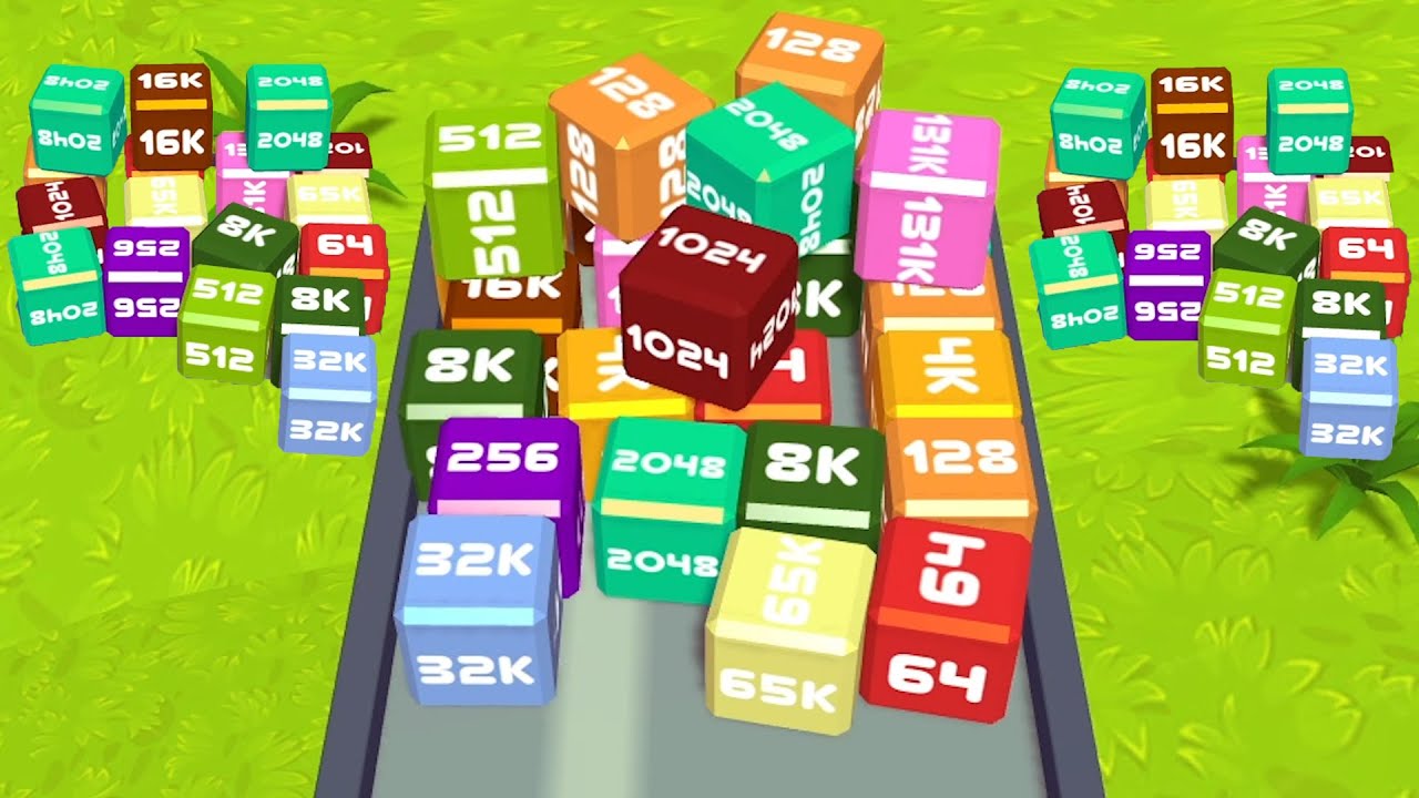 Merge Cube 2048 3D - ASMR Gameplay (Cubes Math, Level Up NumberBlocks ...
