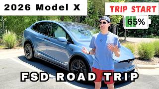 FSD Road Trip in 2026 Tesla Model X with Half-Battery