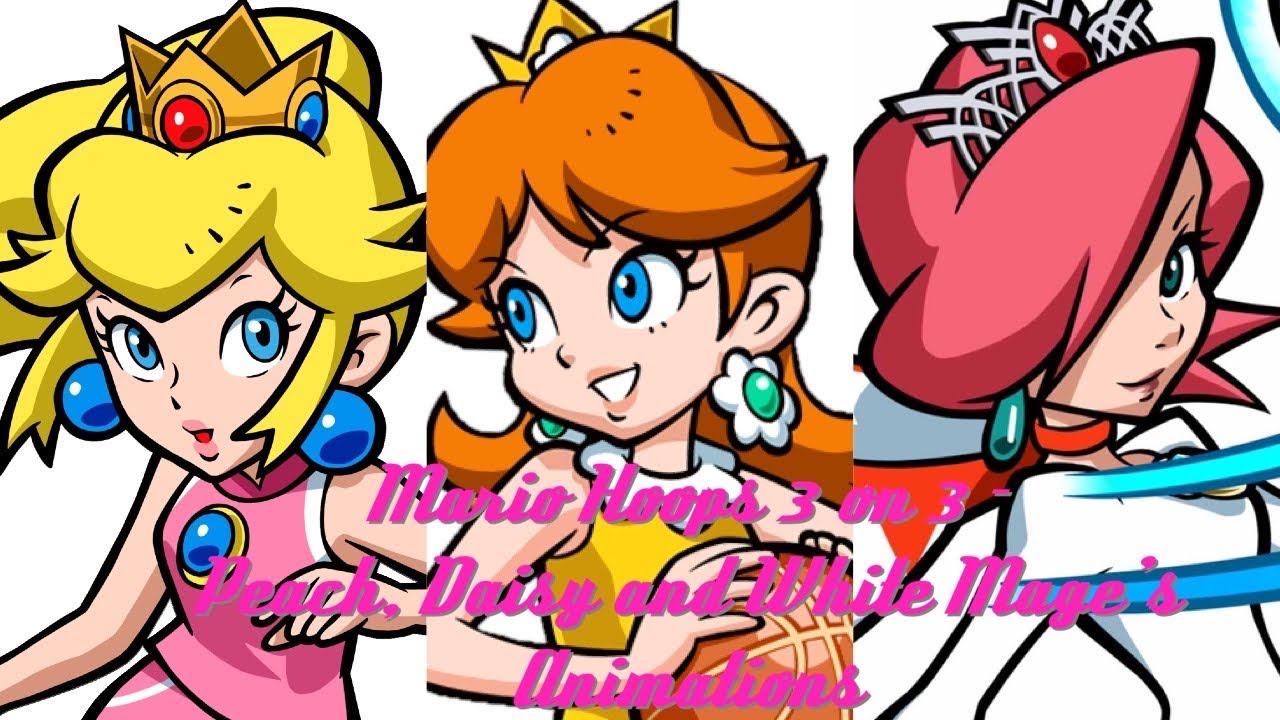 Mario Hoops 3 on 3 Peach, Daisy and White Mage's Animations YouTube