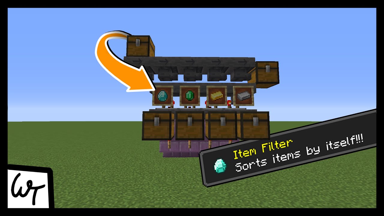 How to make a SIMPLE Item Sorter - Minecraft 1.5-1.20 - YouTube