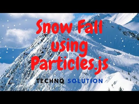 How to make a snow fall using particles.js