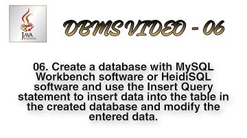 DBMS-6   Modify entered data using Update Query Statement into the table of the database