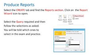 IB ITGS Unit 6 Databases – Section 7 Reports
