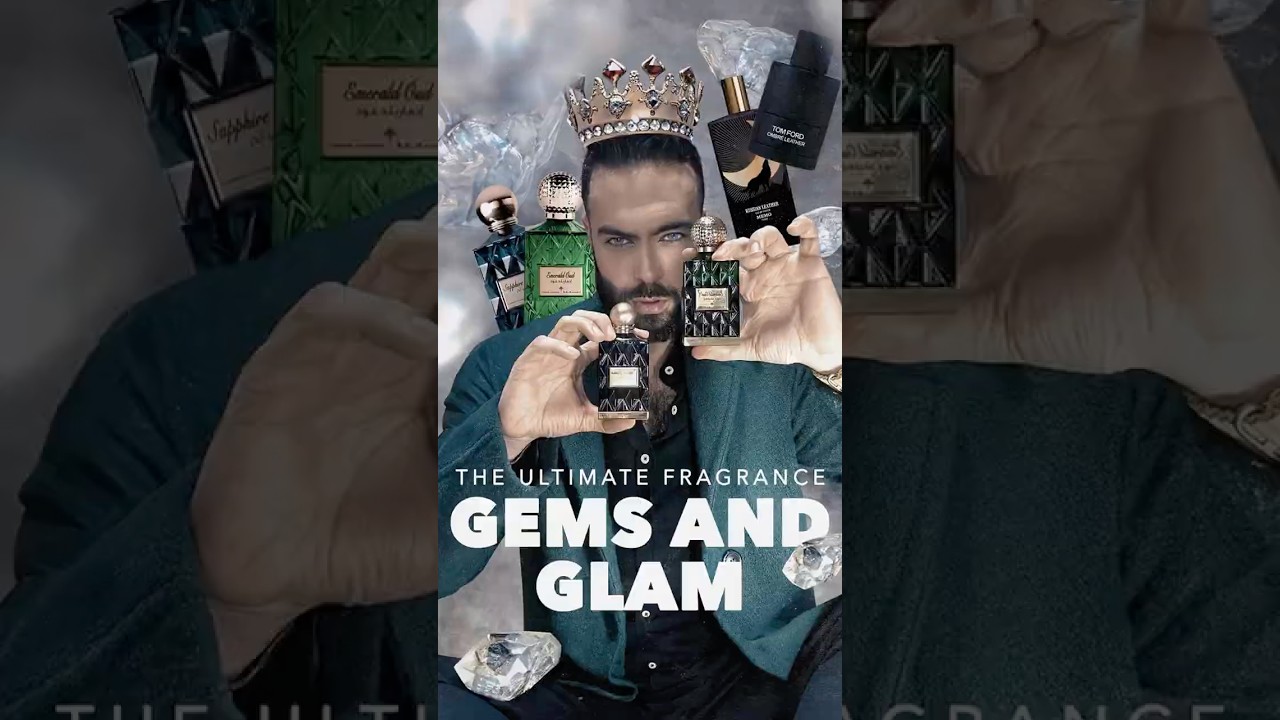 Gemstones collection by Ibrahim Al Qurashi, Emerald Oud & Sapphire Leather 