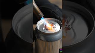 fire torch melts aluminum fast #shortsfeed #asmr #subscribe #gadgets #experiment #miniatures