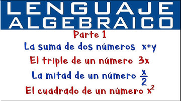 Lenguaje algebraico | Parte 1