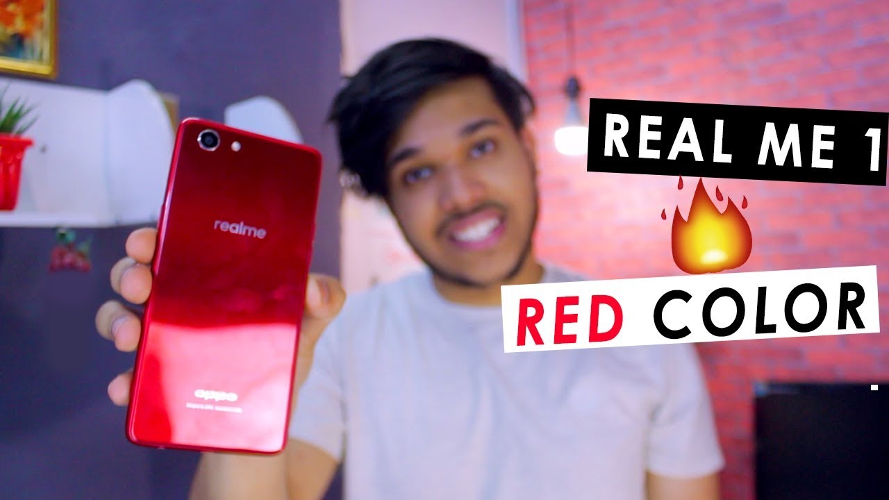 RealMe 1 SOLAR RED Color First Look/ Hands On .. Laali Hamara 😂😍 Unboxed - YouTube