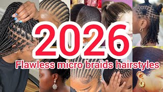 2026 micro braids hairstyles for black women | micro Cornrow styles | Micro braid hairstyles screenshot 2