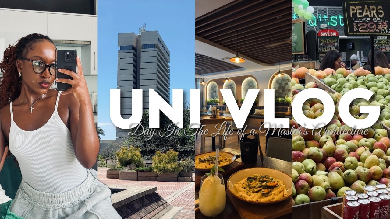 Architecture Student Vlog 📐: Uni + Grocery Shopping + Late Lunch Date | South African YouTuber 