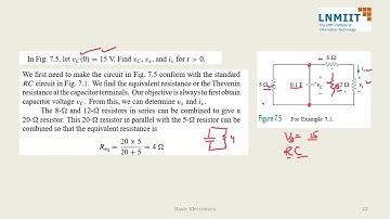 BE Lectures - First order Source Free RC Circuit Analysis