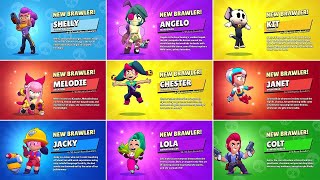 ALL 78 BRAWLER UNLOCK ANIMATION | Melodie, Angelo \& More..