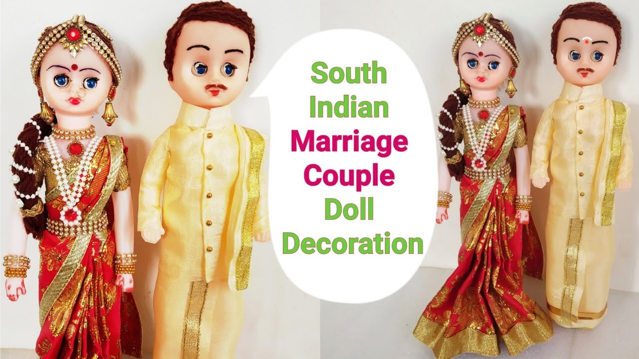 How to Decorate Wedding Dolls/ South Indian Traditional Bridegroom Doll  Decoration 