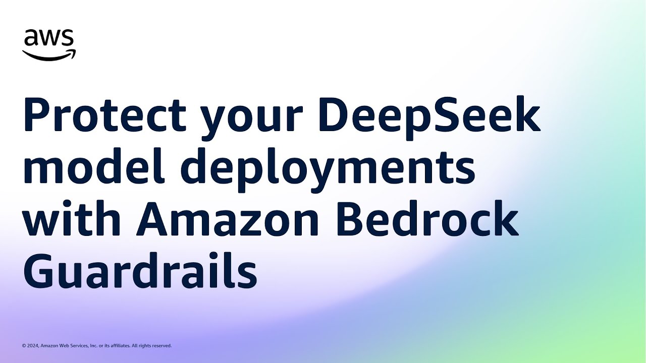 Protect your DeepSeek model deployments with Amazon Bedrock Guardrails ...
