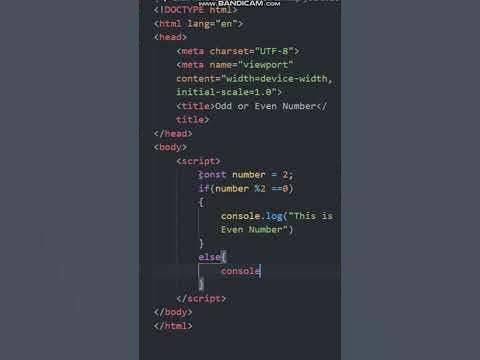 Odd or Even Number JavaScript #javascript #shortviral #shortvideo # ...