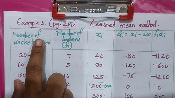 Class 10 Ch.14 Example 3 (pg 269)-Assumed mean method