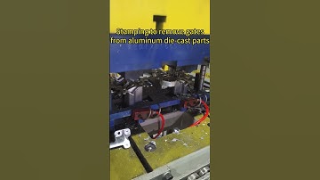 stamping to remove gates from aluminum die cast parts#aluminumdiecasting #youtubeshorts