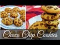 Easy choco chip cookies at home  eggless chocolate cookies at home