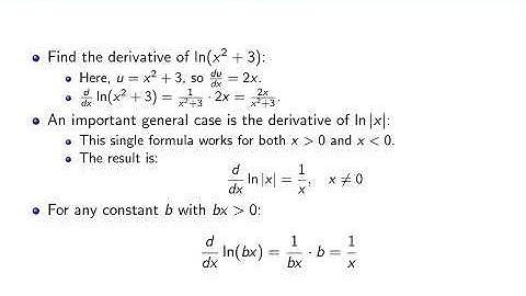 3.8 Derivatives of Inverse Functions and Logarithms