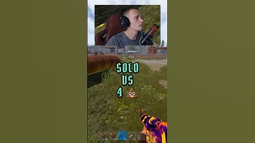 СОЛО против ЧЕТВЕРЫХ в #раст #rust #rustclips #shorts #rustpvp #держидверь #бзден #бисквит #кава