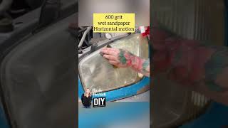 How to fix yellowed hazy headlights #shorts     Music: OutsideMusician: @iksonmusic