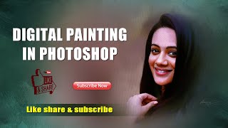 Digital Painting in Photoshop Marathi Actress Spruha Joshi screenshot 5