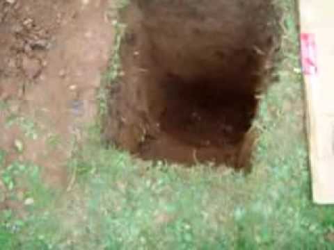 digging a nice deep hole im my back garden. - YouTube