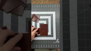 Hand making a leather wallet in 1 minute