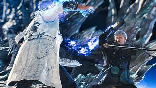 Nero vs Vergil Boss Fight \& Vergil Finds Out Nero Is His Son Scene - Devil May Cry 5 4K ULTRA HD