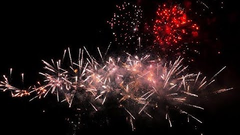 Fireworks Exploding At Night Stock Video