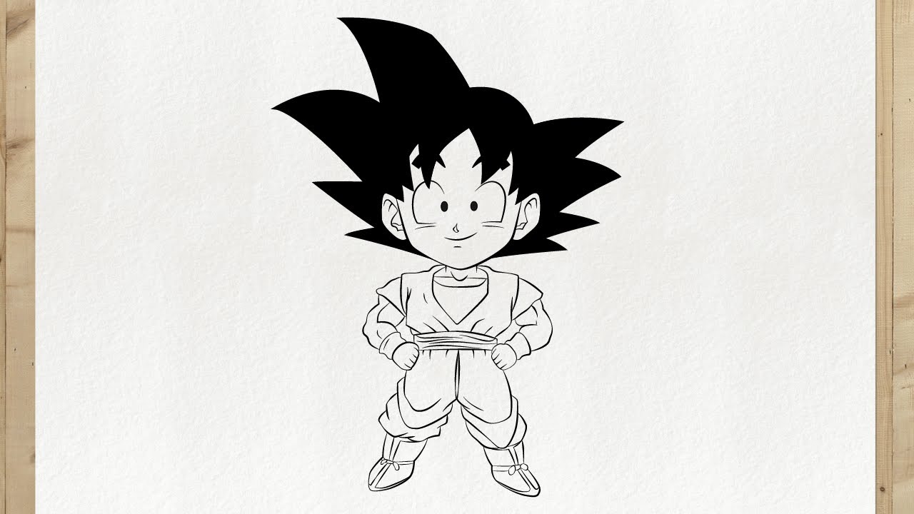 Como desenhar Goku chibi passo a passo