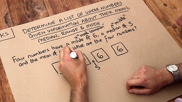 Key Skill - Determine a list of integers given information about their mean, median, range and mode.