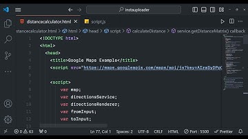 Javascript Distance Matrix API Example to Find Distance & Routes Between Two Places and Show in Maps
